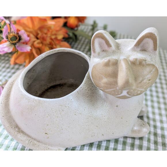 MCM David Stewart Cat Planter Lion's Valley Pottery Stoneware Vintage 1960s - Picture 2 of 10